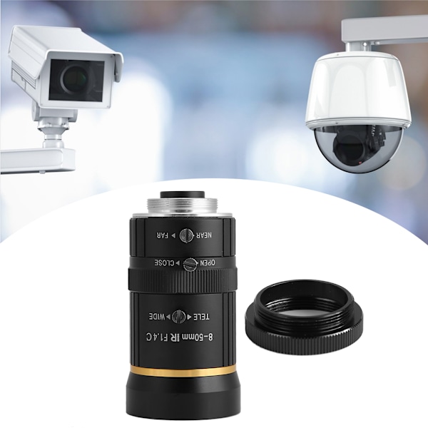 8-50mm 3MP 1/2 Manuaalinen Aukko C-Kiinnitys Turvakameran Objektiivi CCTV