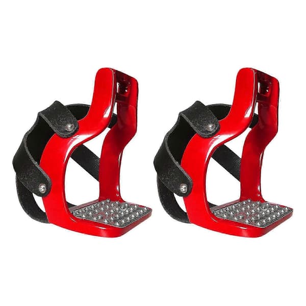 2x Ridestigbøyler, Salstigbøyler, Profesjonelle Aluminium Engelske Red