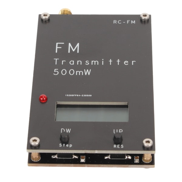 TIMH 500mW FM-lähetin LCD-näytöllä 2000M 500mW 88-108MHz FM-stereolähetin USB Type C -portilla