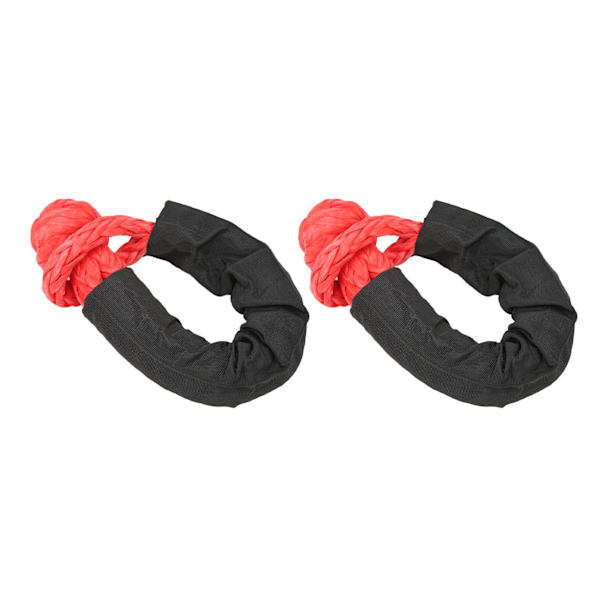 2 st Recovery Soft Shackle 35 ton Brottstyrka Lättviktsrep Shackle för Lastbil Stora SUV:er Offroad Fordon Röd