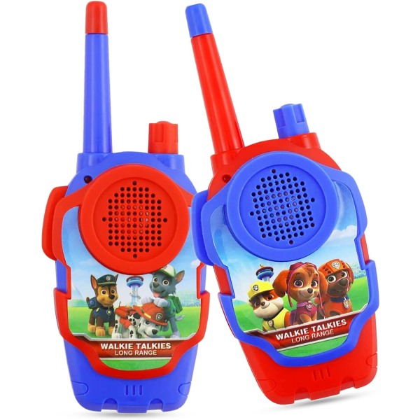 2 stykker walkie talkies, børne walkie talkies, Paw-Patrol trådløs walkie talkie til vandring udendørs eventyr og camping børnelegetøj