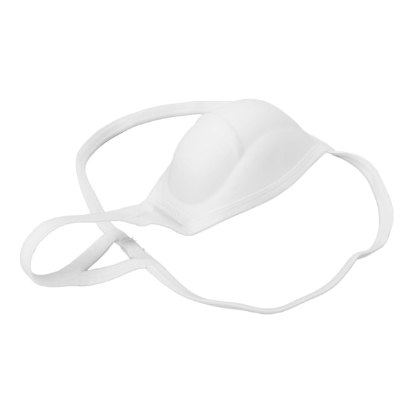 TIMH Mænd Bulge Cup Blød polyester Bomuld Stereo Form Bulge Cover Up Undertøjs Cup med rem Hvid L