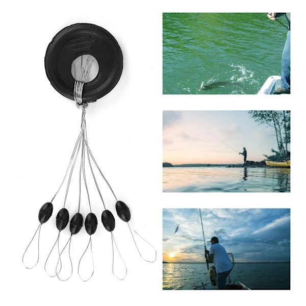 100 st/paket Gummifiskebobber Stopp Float Sinker Cylinder Oval Boj Stopp (Oval)