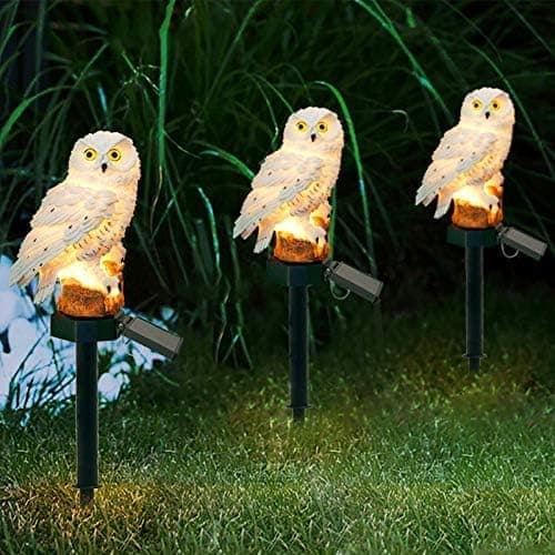 2-pak ugleformet solcellelampe, LED-havelys til udendørs dekoration_TF_TF Vi Vit 1 st