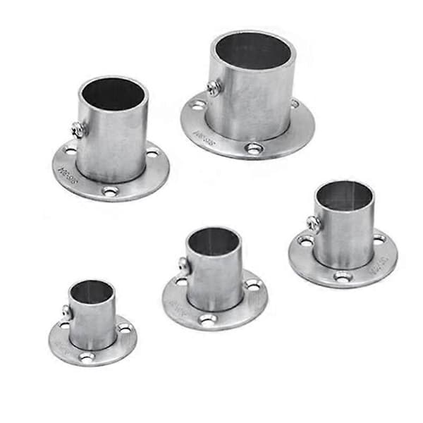 Rustfri brakett 16-32 mm diameter rørstøtteflens for sete for garderobestang, stangholder, endestykke 16mm
