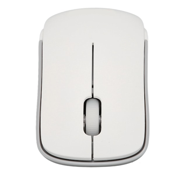 Trådlös 2,4 GHz Mini Mus Tyst Ergonomisk Bekväm Handkänsla Bärbar Mus för Arbetshem Vit