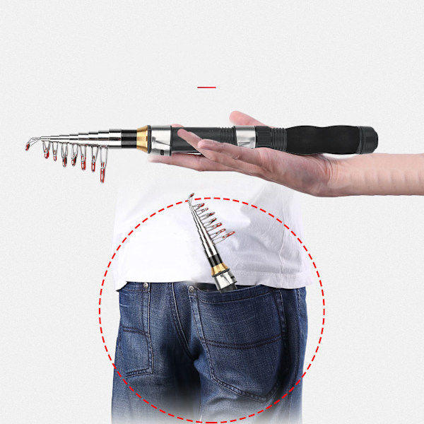 Pieni Merivava Portable Lyhyt Vava Jääkalastusvava Mini Merikalastustyökalut 28049-100 (1.9M)