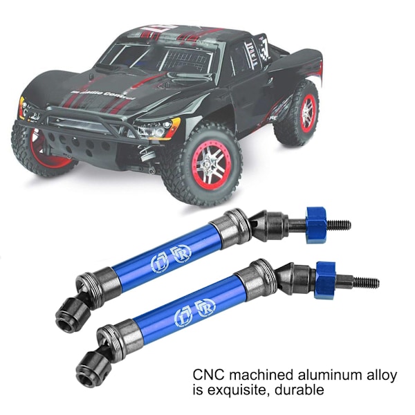 2 st Drivaxlar CVD Transmission för Traxxas Slash 4X4 1/10 RC Truck (Marinblå)