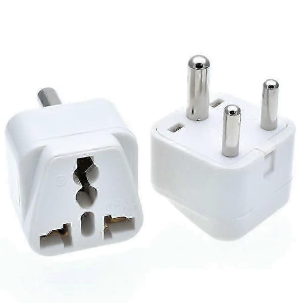 Sør-Afrika/India-pluggadapter, laget av ABS-materiale, kompakt, lett og enkel å bruke