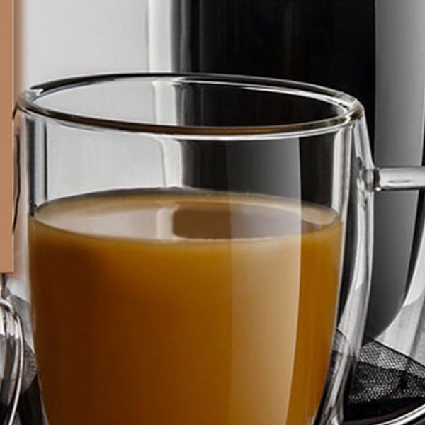 Dubbelväggig Isolerad Transparent Kaffekopp med Lock - Tjockare Design