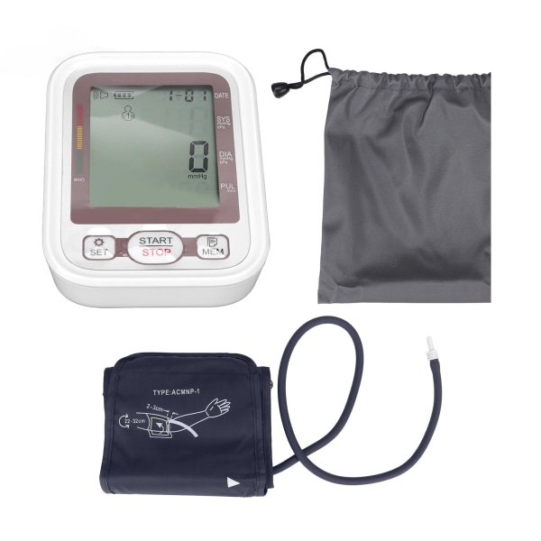 Blodtrycksmätare överarm stor skärm automatisk puls blodtrycksmätare för äldre++/