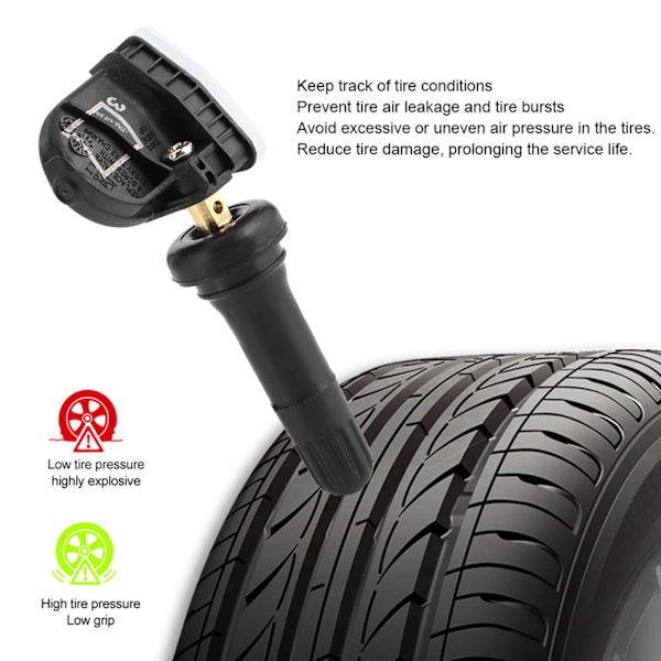 4 st Däcktrycksensorer TPMS 2036832 Passar för Ford Ecosport/Fiesta/Focus