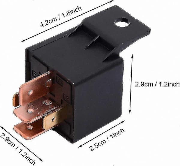 2-pack 12V 80A SPDT-relä med 5 stift Kompatibel med marin och fordonsbruk