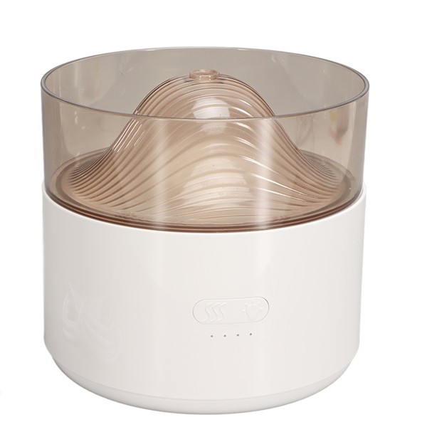 Aroma Lampe Luftfugtighedsmåler Farverig Komfortabel Multifunktionel Krystalsalt Lys Diffuser DC5V 200ML til Hjem Hvid