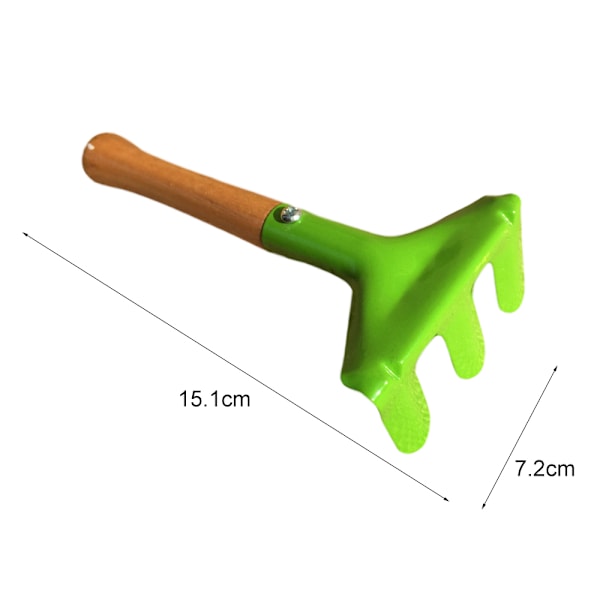 3 stk. Hage Spade Verktøy Levende Farge Hardved Håndtak Sand Strand Spade Leke for Sandkasse Bakgård