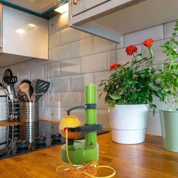 Electric Potato Peeler, Kitchen Vegetable Peeler, Rotating Fast Peeler [Green] Green