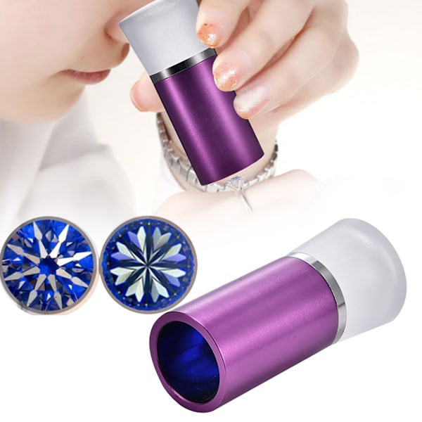 Hearts & Arrows Gems Diamant Slibnings Loupe 10X Forstørrelsesglas Smykke Visning (Lilla)