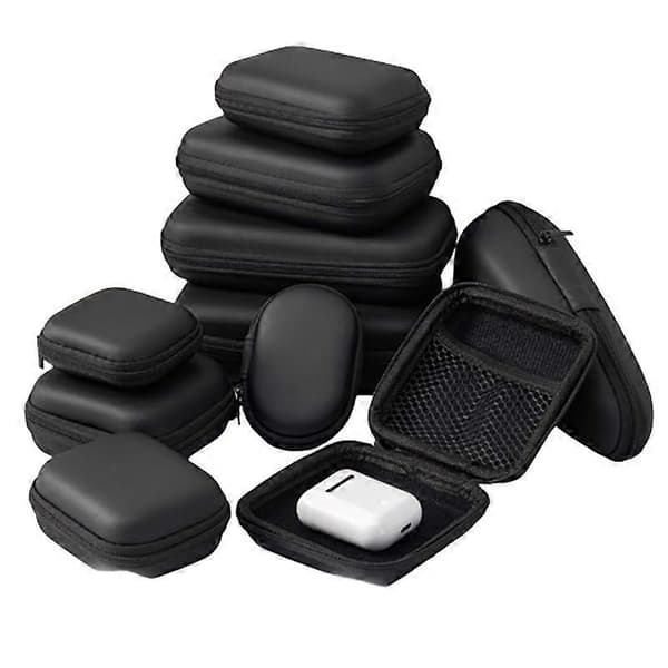 Bærbar Mini 3C Hård Skal Digital Gadget Opbevaringstaske Kunstlæder Høretelefonoplader Etui Datakabel U Disk Organizer 7x7x3