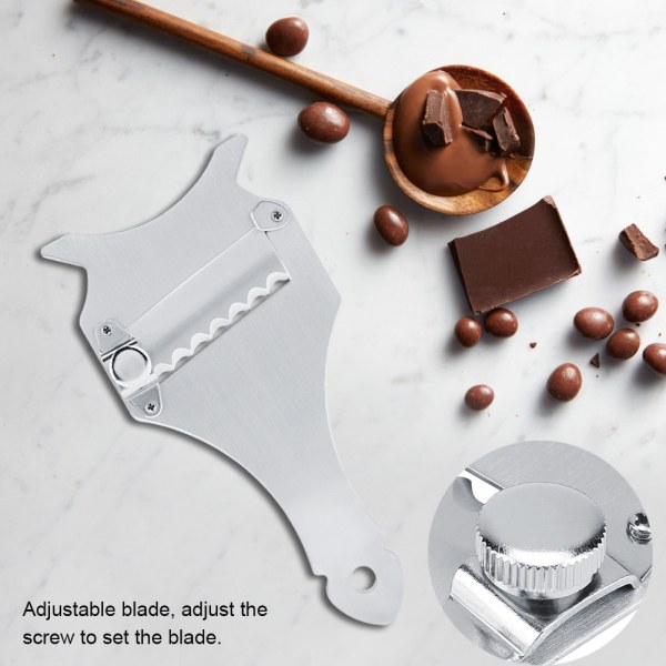 Rustfrit stål trøffelostskæremaskine Justerbar chokoladebarbermaskine til køkkengadget/