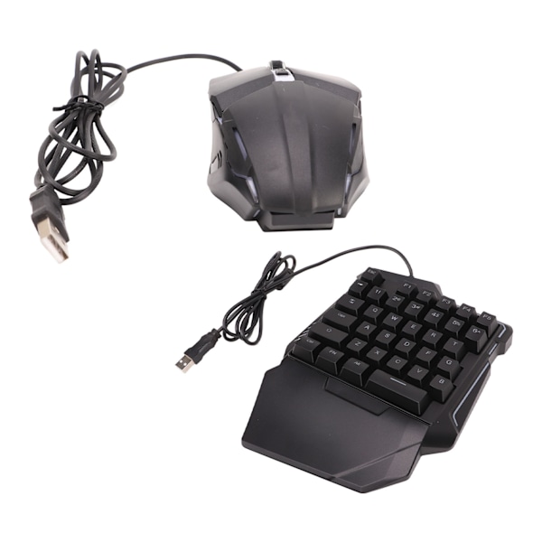 Enhands tangentbord mus set trådbunden 35 tangenter RGB bakgrundsbelysning mekanisk mini bärbar speltangentbord för laptop PC