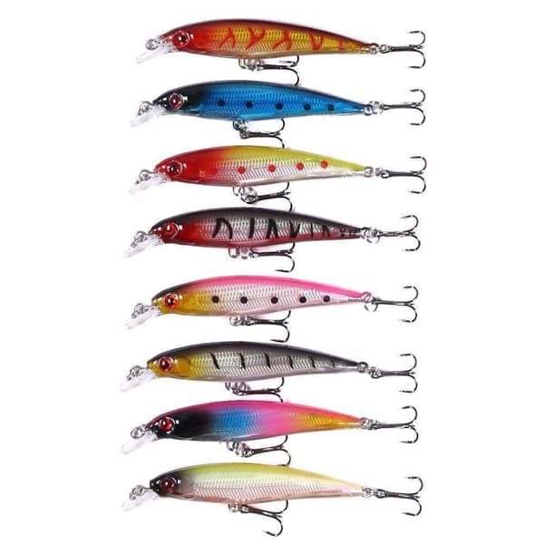 43-pak fiskewobbler, Minnow mixed multifärg multicolor