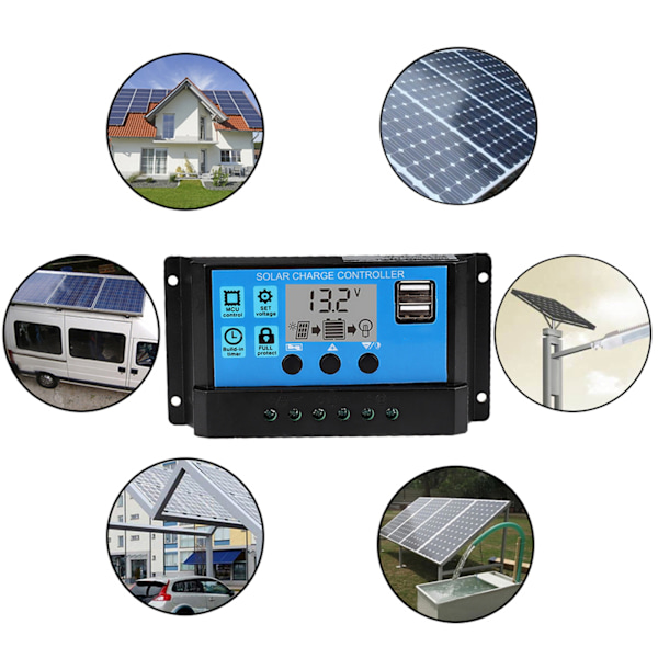 40A 12V 24V Auto Solar Charge Controller PWM-ohjain (40A)