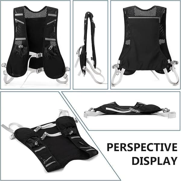Hydration Backpack / Running Vest with Reflective Design - Lightweight & Comfortable Compatible with Running, Hiking, Cycling, Marathon