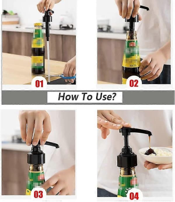 Sirapsdispenserpump, sirapsflaskmunstycke, utbytespumplock, sirapsflaskmunstycke Kompatibel med juiceflaskdispenserpump, svart ostronsås, kaffesirap