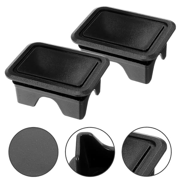 par små lastebilplan utskiftbare stolpehullsdeksler kompatible med Dodge Ram 2019 2020 2021 Svart Black 6x4.5cm