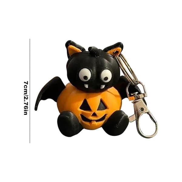 Halloween sort flagermus nøglering græskar flagermus nøglering tilbehør piger bilnøgle pung vedhæng