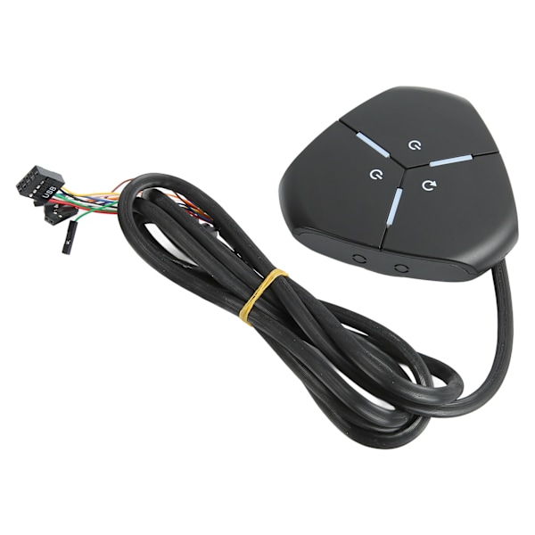 Strømbryter for stasjonær datamaskin, dobbel strømbryter, datamaskinbryterknapp for stasjonære datamaskiner, 2 USB