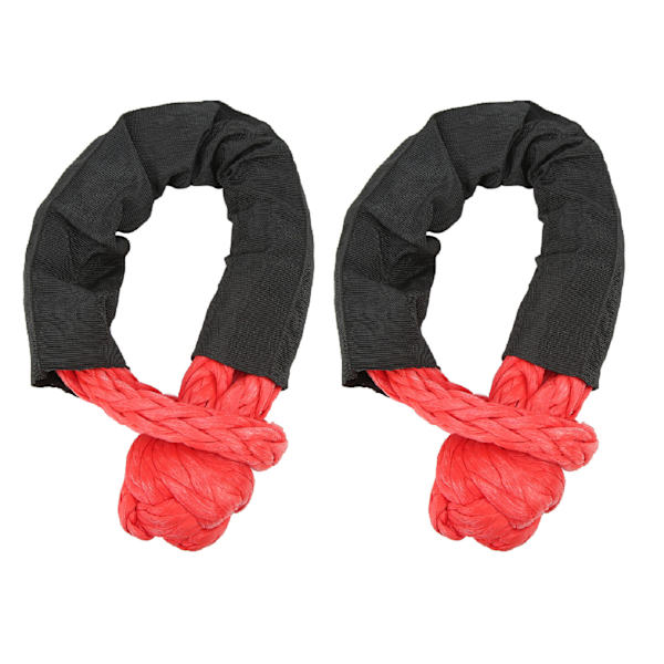 2 st Recovery Soft Shackle 35 ton Brottstyrka Lättviktsrep Shackle för Lastbil Stora SUV:er Offroad Fordon Röd