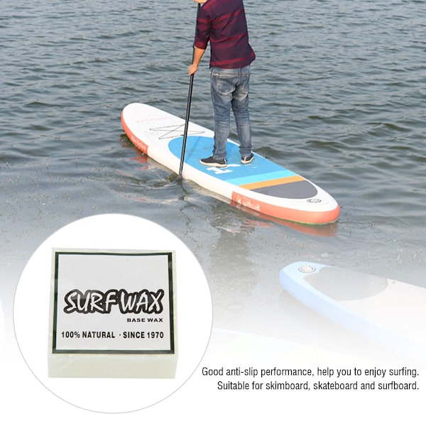 Høj kvalitet Anti-slip Surfvoks Surfbræt Skimbræt Skateboard Voks (hvid)