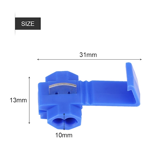 50 stk Blå Hurtigtrådssammenføjningsklemmer Terminalforbindelser 0,72-2,5 mm2
