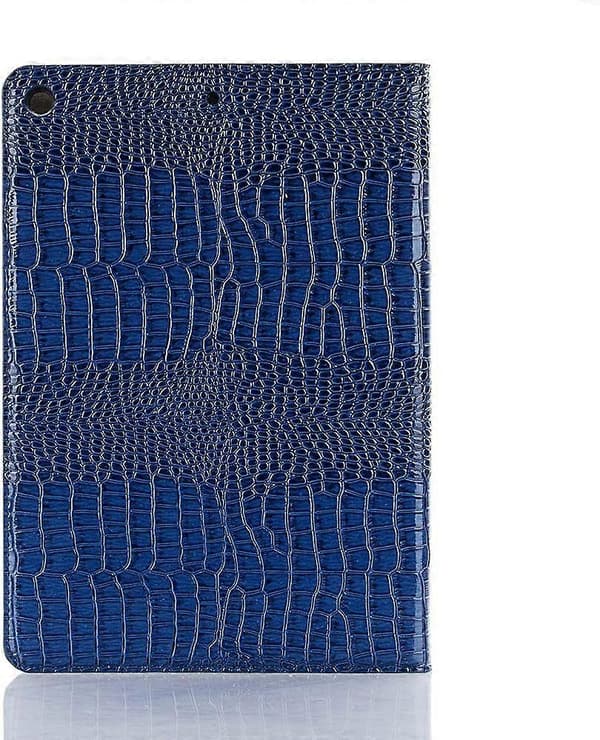 iPad 9:e 8:e 7:e generationens 10,2-tumsskal Kompatibel med kvinnor, iPad Air 3:e/iPad Pro 10,5-tumsskal, DMaos krokodilkonstläder - blått