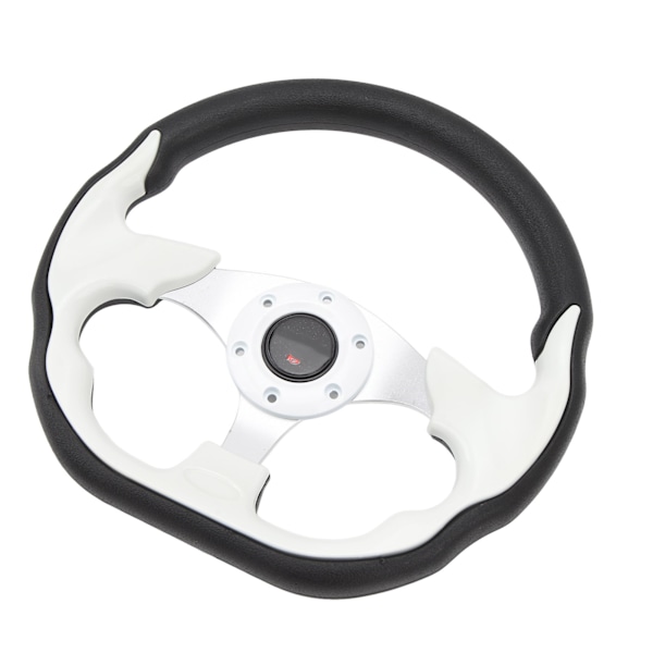 12,5 Tums Golfvagnsratt Universal 6 Hål Rattbyte för E‑Z‑GO TXT &amp; RXV Vit