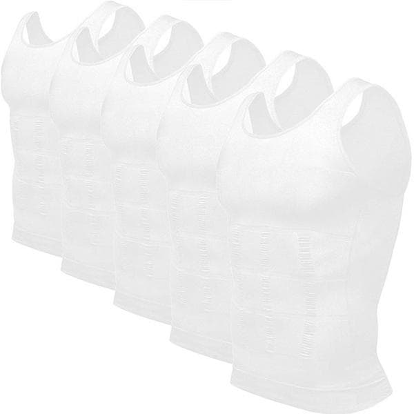 2-pack Shapewear Linne för män med magkontroll Vit S Vit White S