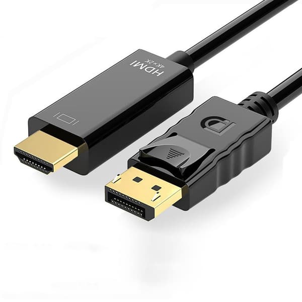 4K 60Hz Displayport–HDMI-kaapeli 1,8 m, EI HDMI–Displayport-sovitin, Display Port–HDMI-kaapeli, DP–HDMI-sovitinkaapeli