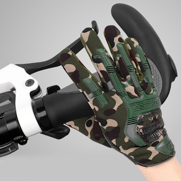 Armé Taktiska Handskar för Män Full Finger Kamouflage Paintball Militärhandskar Kamouflage L