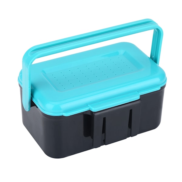 Portable Durable Plastic Fishing Bait Holder Box Worm Earthworm Lure Storage Case with Clip