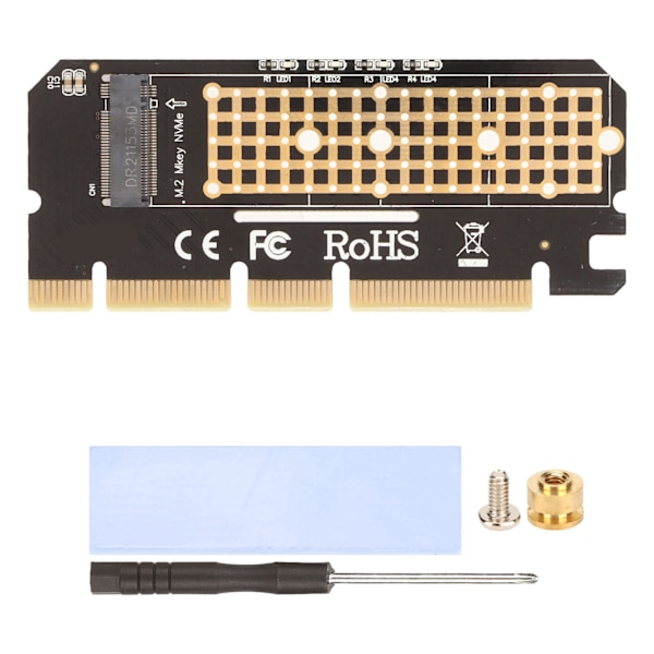 M.2 NVME SSD till PCIE3.0X16 Adapterkort med Värmekylare för PM961 960EVO SM961 SM951 PM951 Stöd PCIE X4 X8 X16 NVME Adapter