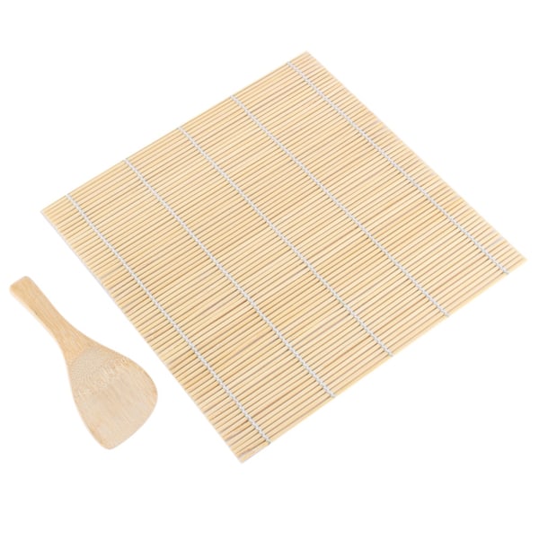 Sushi-rullende sett: Bambusrullmatte og rispadle for DIY Sushi