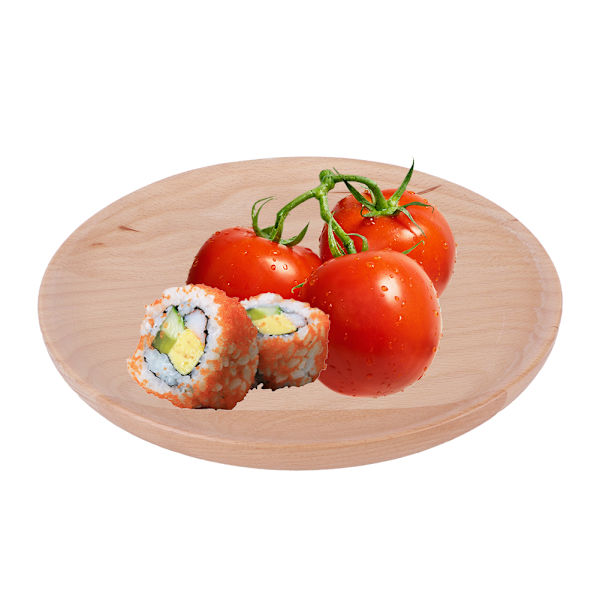 Træserveringsbakke til middag, morgenmad, snacks, desserter, salat og frugt