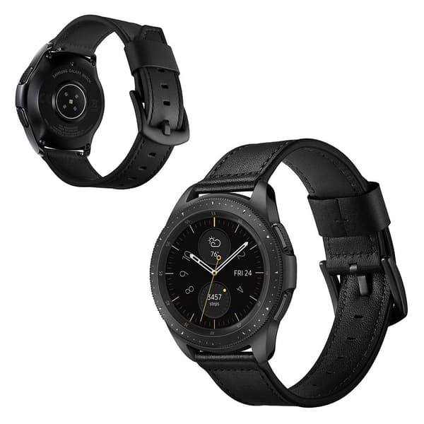 Samsung Gear S3 / S3 Frontier Knife Edge -aidonnahan ranneke - Musta Black black