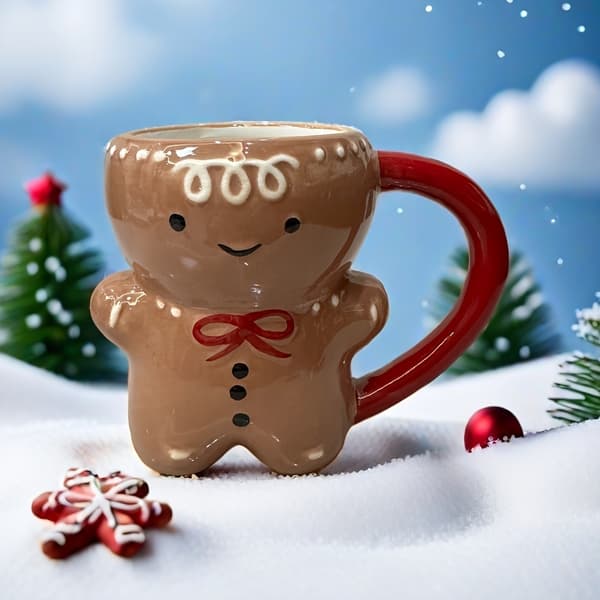 Pepparkaksgubben-mugg, julmugg, julklapp, pepparkaksgubben-kaffemugg, julkaffemugg, pepparkaksgubben-present, keramikmugg[BEMS] Gingerbread Man Mug