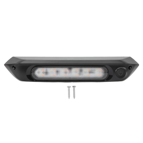 Dobbeltfarvet LED-markiselys RV Porch Light 8W Vandtæt Utility Strip Light til Yacht Caravan Black Shell