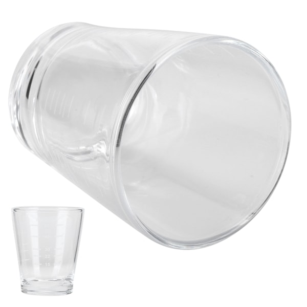 Transparent Kaffeekop med Mælkemåleskala - 80ml | Perfekt til Hjemmet, Kontoret og Kaffebarer