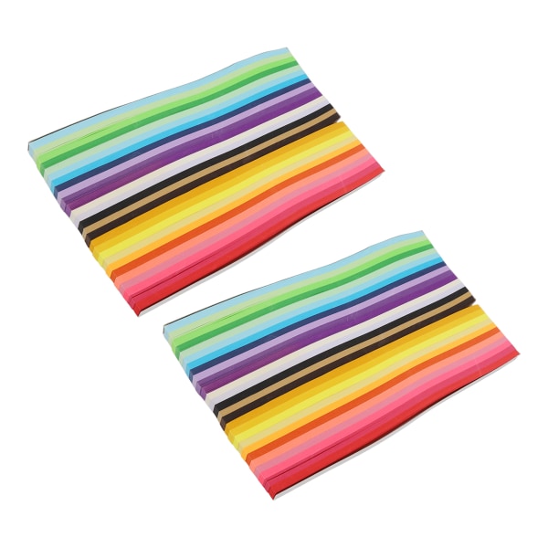 2700 ark Stjerne papirstrimler 27 farver ferie DIY dobbeltsidet foldepapir til skolekunsthåndværk ++/