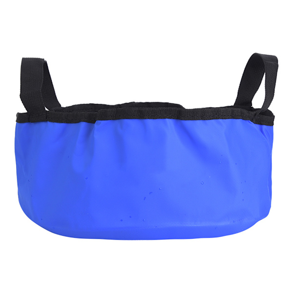 PVC Fällbar Rund Hink Tvätthög för Utomhus Camping Picknick Blå