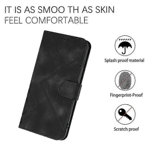 Etui til iPhone 14 Magnetisk Flip-etui i PU-læder med kortplads og stativ Black